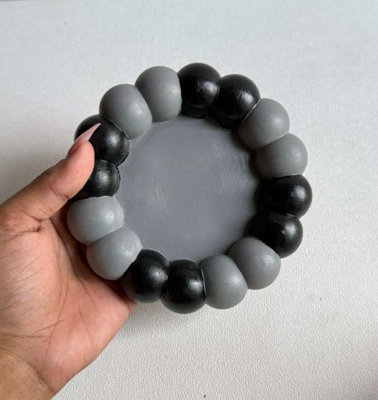 Black & Gray Chunky Bubble Trinket