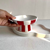 Stripped Pedestal Bowl