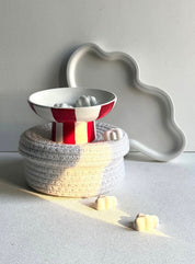 Stripped Pedestal Bowl