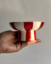 Stripped Pedestal Bowl