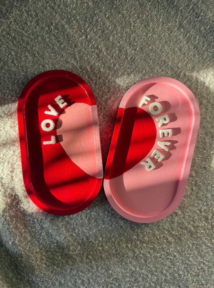 Love Forever Ovel Tray (Combo Of 2)