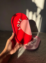 Love Forever Ovel Tray (Combo Of 2)